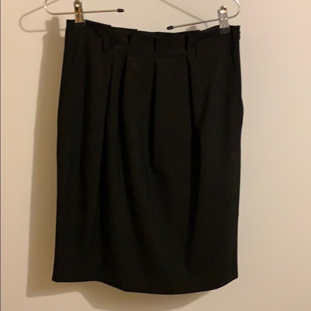 Piazza Sempione black tuck waist skirt